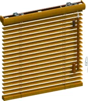 Holz- und Bambus-Jalousien mit Schnur und Wendestab für die Lamellen